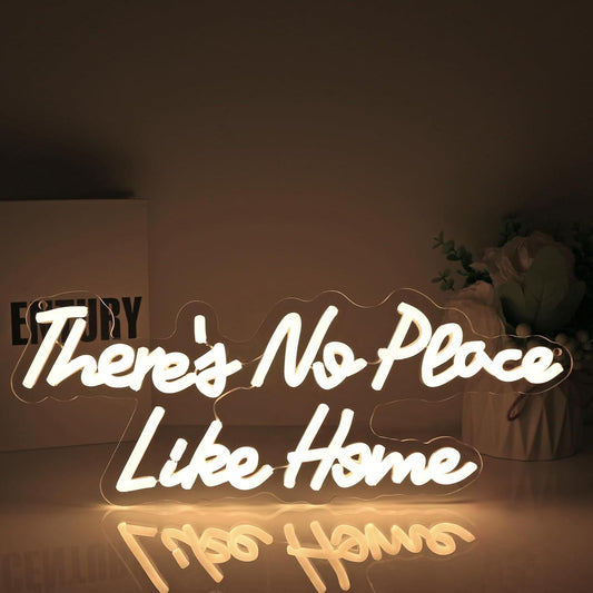 There's No Peace Like Home Neon Sign Led Neon Lights Neon Signs for Wall Decor Light Up Sign for Birthday Party Club Gift