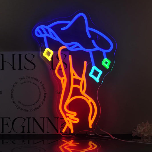 Lady Mushroom Neon Sign Led Neon Lights Neon Signs for Wall Decor Light Up Sign for Birthday Party Club Gift