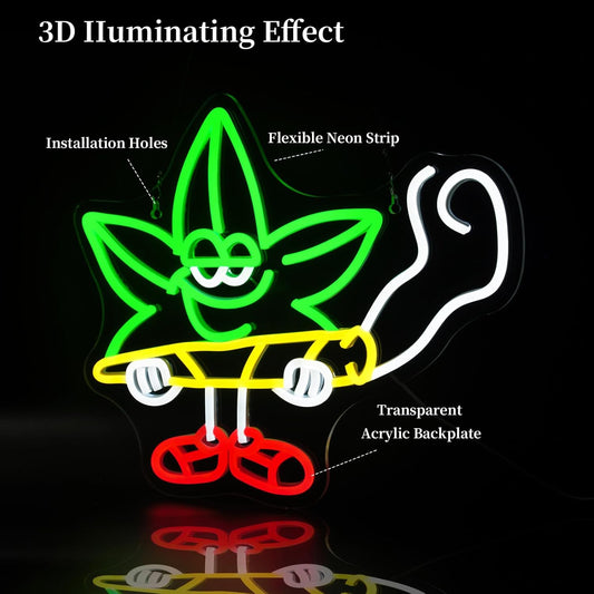 Leaf Neon Sign Led Neon Lights Neon Signs for Wall Decor Light Up Sign for Birthday Party Club Gift