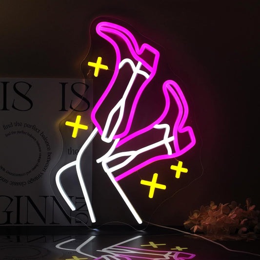 Cowboy Boots Neon Sign Led Neon Lights Neon Signs for Wall Decor Light Up Sign for Birthday Party Club Gift