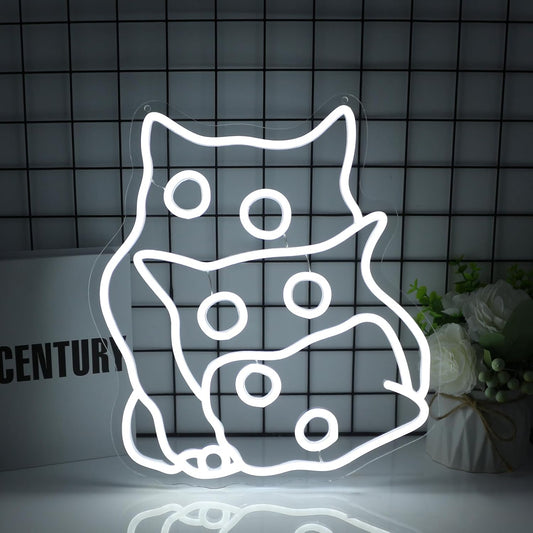 Cat Neon Sign Led Neon Lights Neon Signs for Wall Decor Light Up Sign for Birthday Party Club Gift