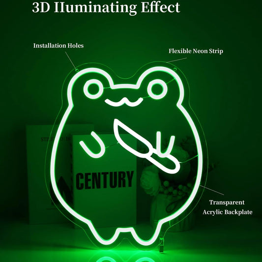 Frog Neon Sign Led Neon Lights Neon Signs for Wall Decor Light Up Sign for Birthday Party Club Gift